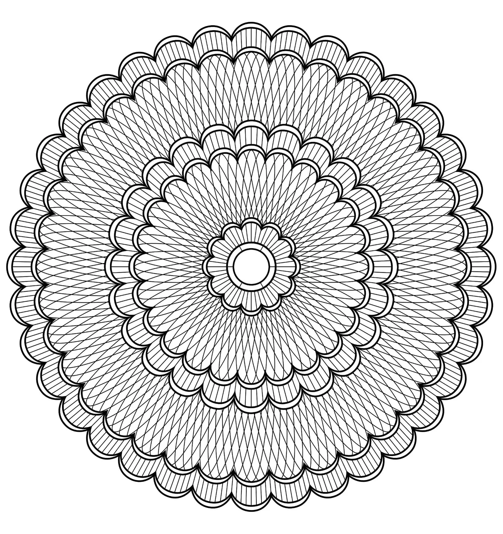 Mandala to color patterns geometric - 4 (Mandalas with Geometric patterns)